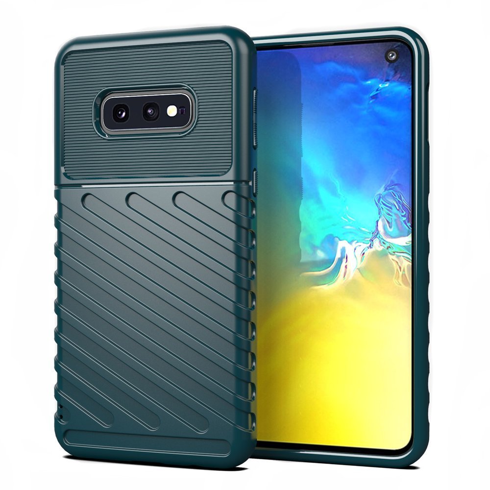 Capa Thunder Capa flexível resistente resistente e resistente de TPU para Samsung Galaxy S10e verde