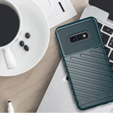 Capa Thunder Capa flexível resistente resistente e resistente de TPU para Samsung Galaxy S10e verde