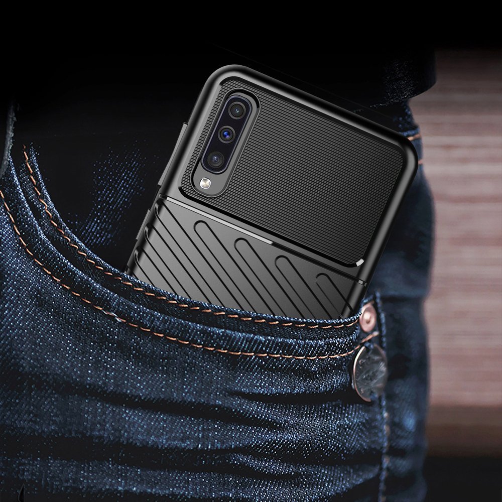 Capa Thunder Capa flexível resistente resistente em TPU para Samsung Galaxy A50s  -  Galaxy A50  -  Galaxy A30s preta