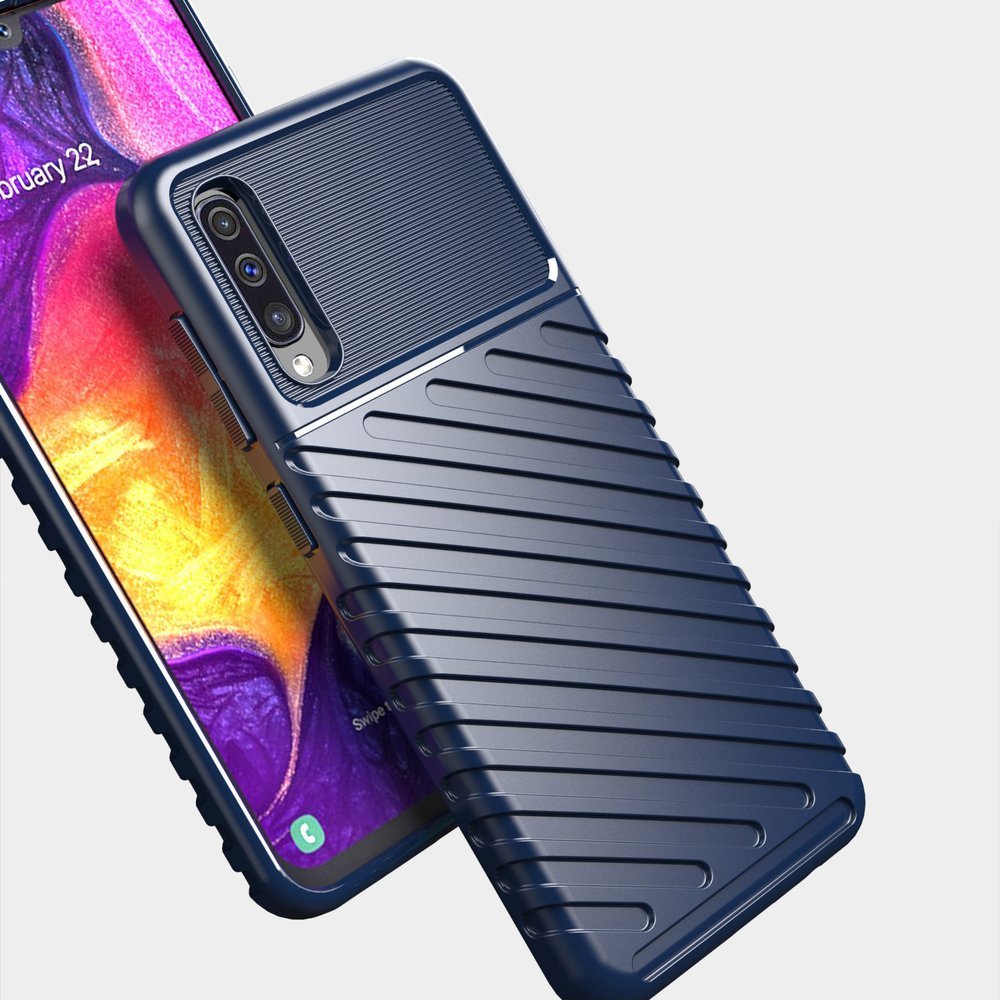 Capa Thunder Capa flexível resistente resistente em TPU para Samsung Galaxy A50s  -  Galaxy A50  -  Galaxy A30s preta