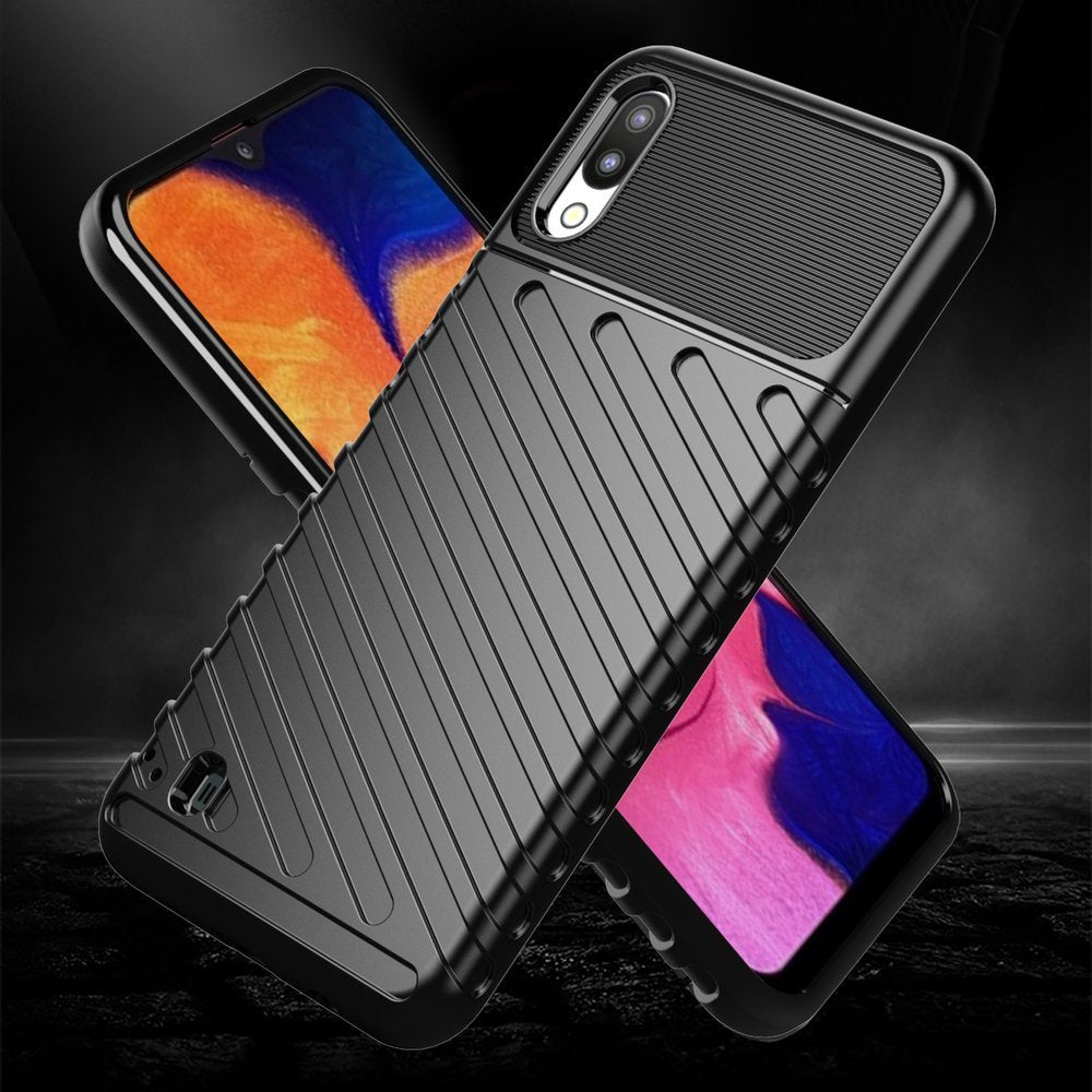 Capa Thunder Capa flexível resistente resistente em TPU para Samsung Galaxy A10 preta