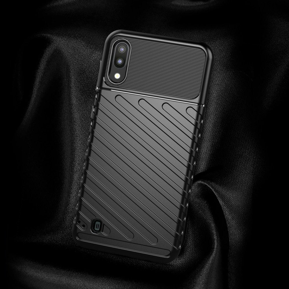 Capa Thunder Capa flexível resistente resistente em TPU para Samsung Galaxy A10 preta