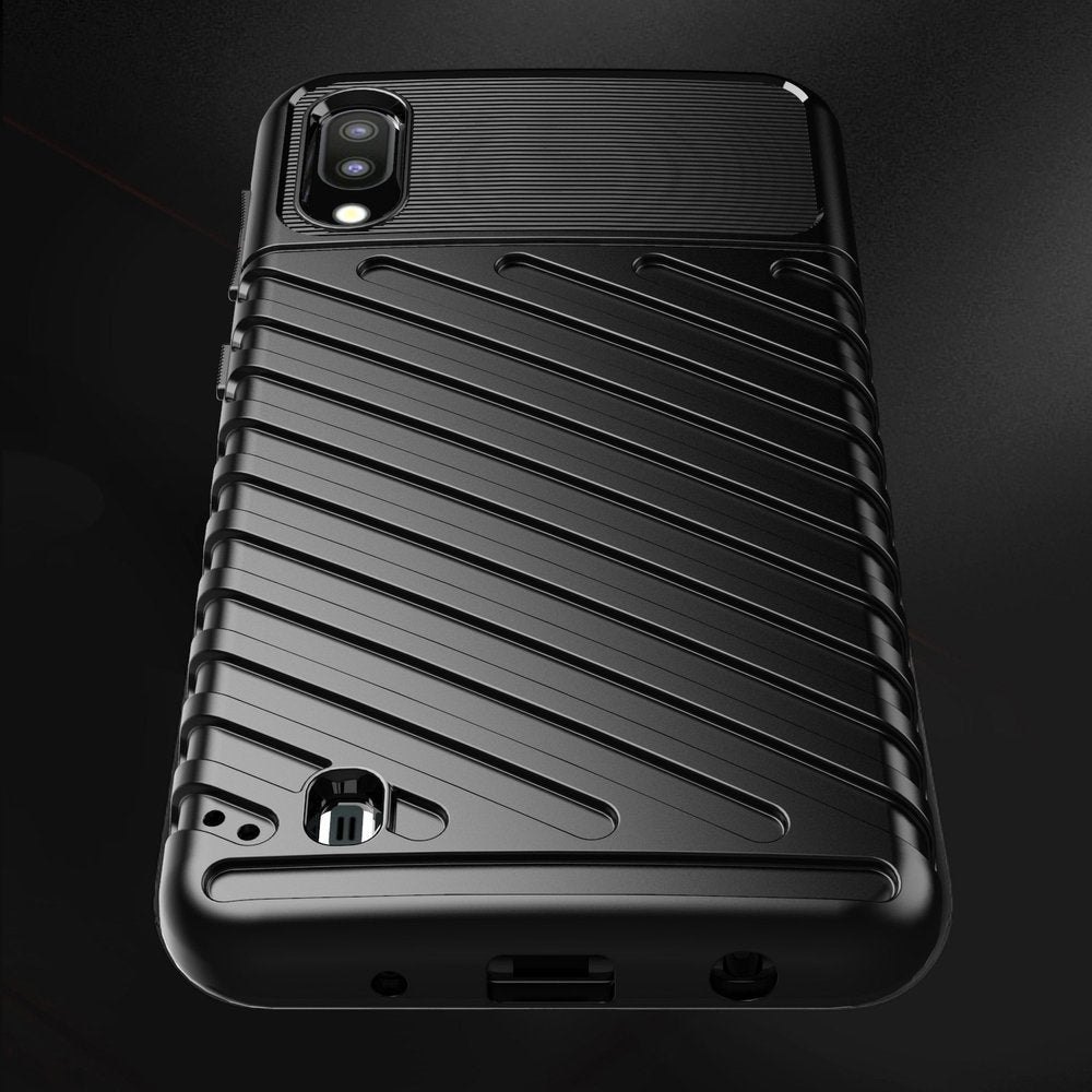 Capa Thunder Capa flexível resistente resistente em TPU para Samsung Galaxy A10 preta