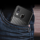 Capa Thunder Capa flexível resistente resistente em TPU para Samsung Galaxy A40 preta