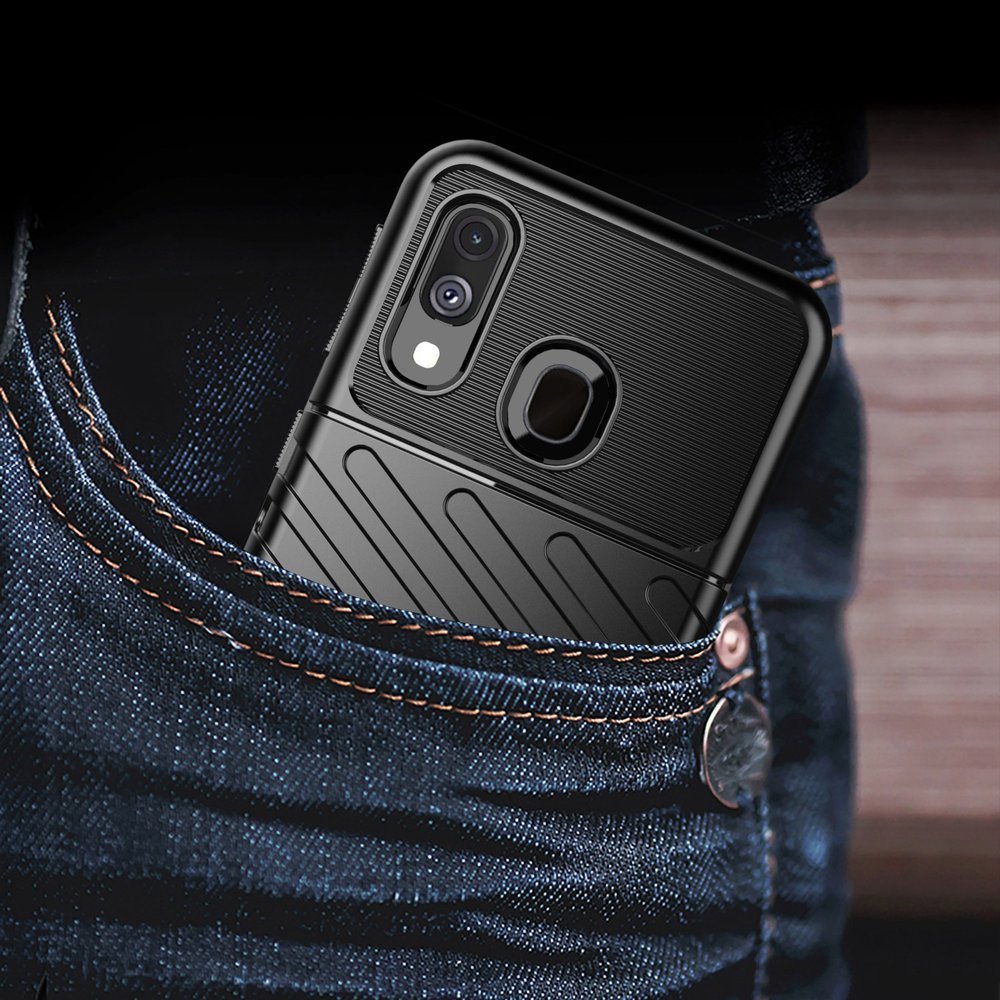 Capa Thunder Capa flexível resistente resistente e resistente de TPU para Samsung Galaxy A40 azul