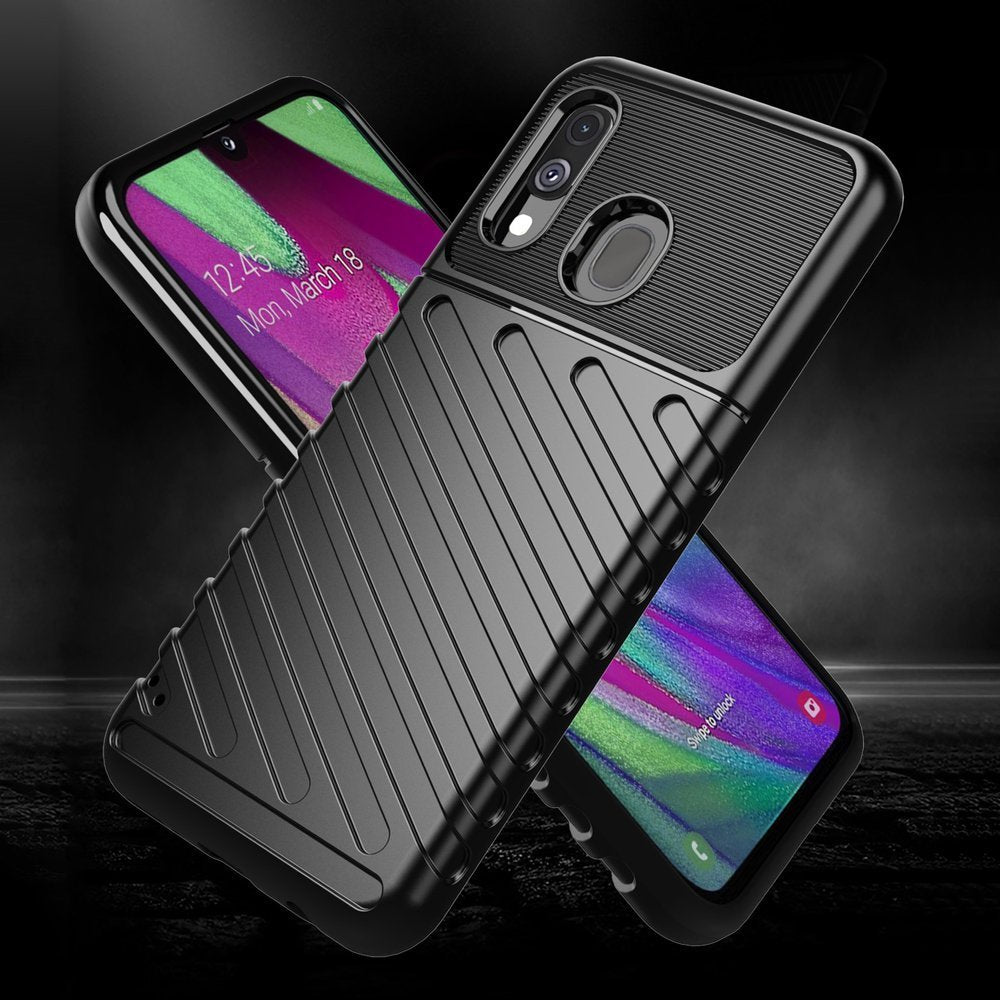 Capa Thunder Capa flexível resistente resistente e resistente de TPU para Samsung Galaxy A40 azul