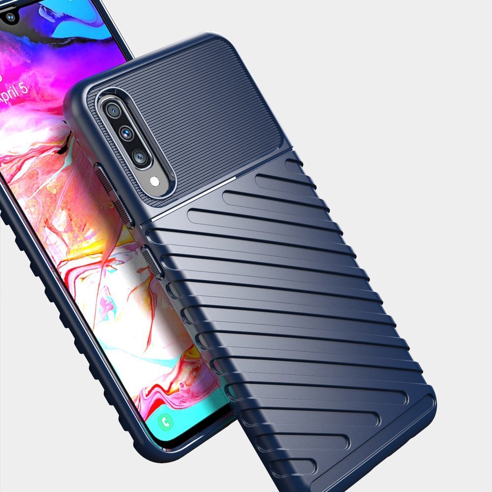 Capa Thunder Capa flexível resistente resistente e resistente de TPU para Samsung Galaxy A40 azul