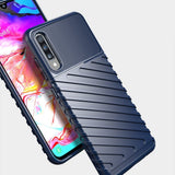 Capa Thunder capa flexível resistente resistente e resistente de TPU para Samsung Galaxy A70 azul