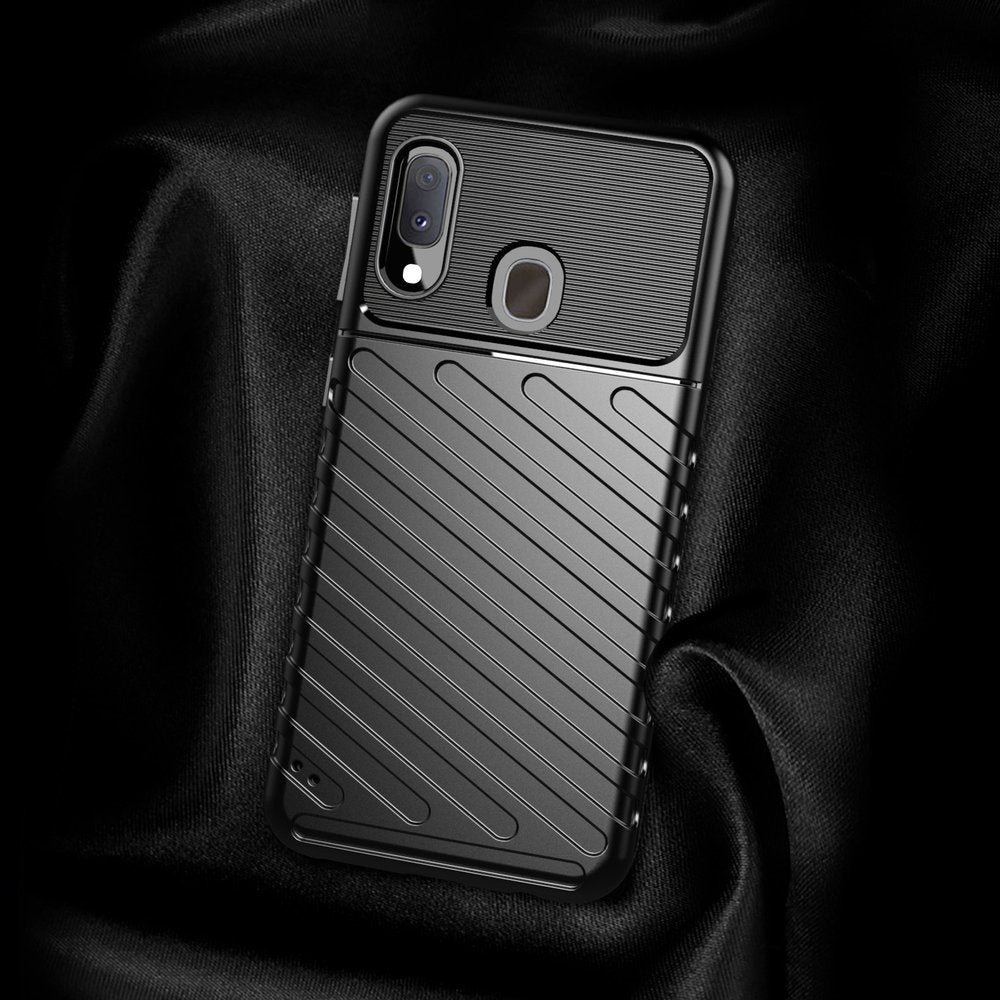 Capa Thunder Capa flexível resistente resistente em TPU para Samsung Galaxy A20e preta