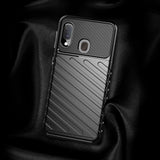 Capa Thunder Capa flexível resistente resistente em TPU para Samsung Galaxy A20e preta