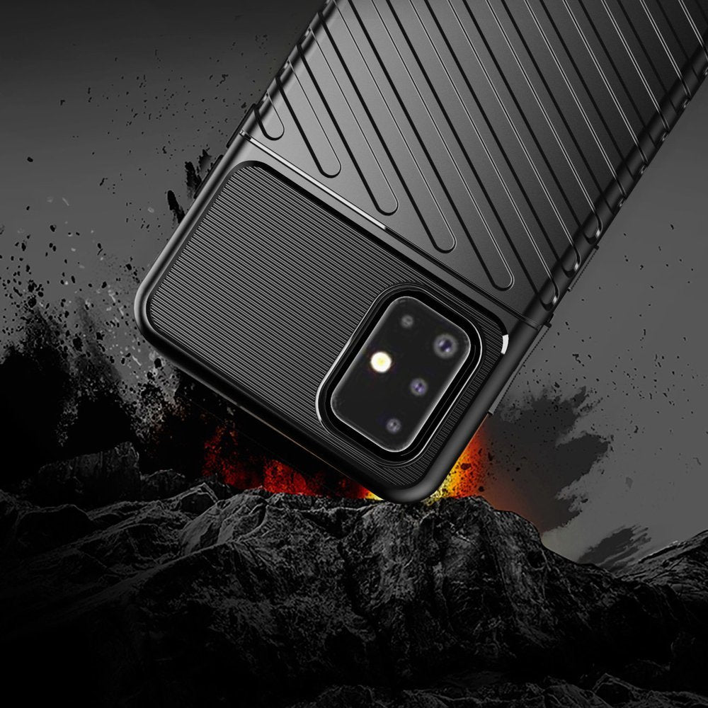 Capa Thunder capa flexível resistente resistente em TPU para Samsung Galaxy A51 azul