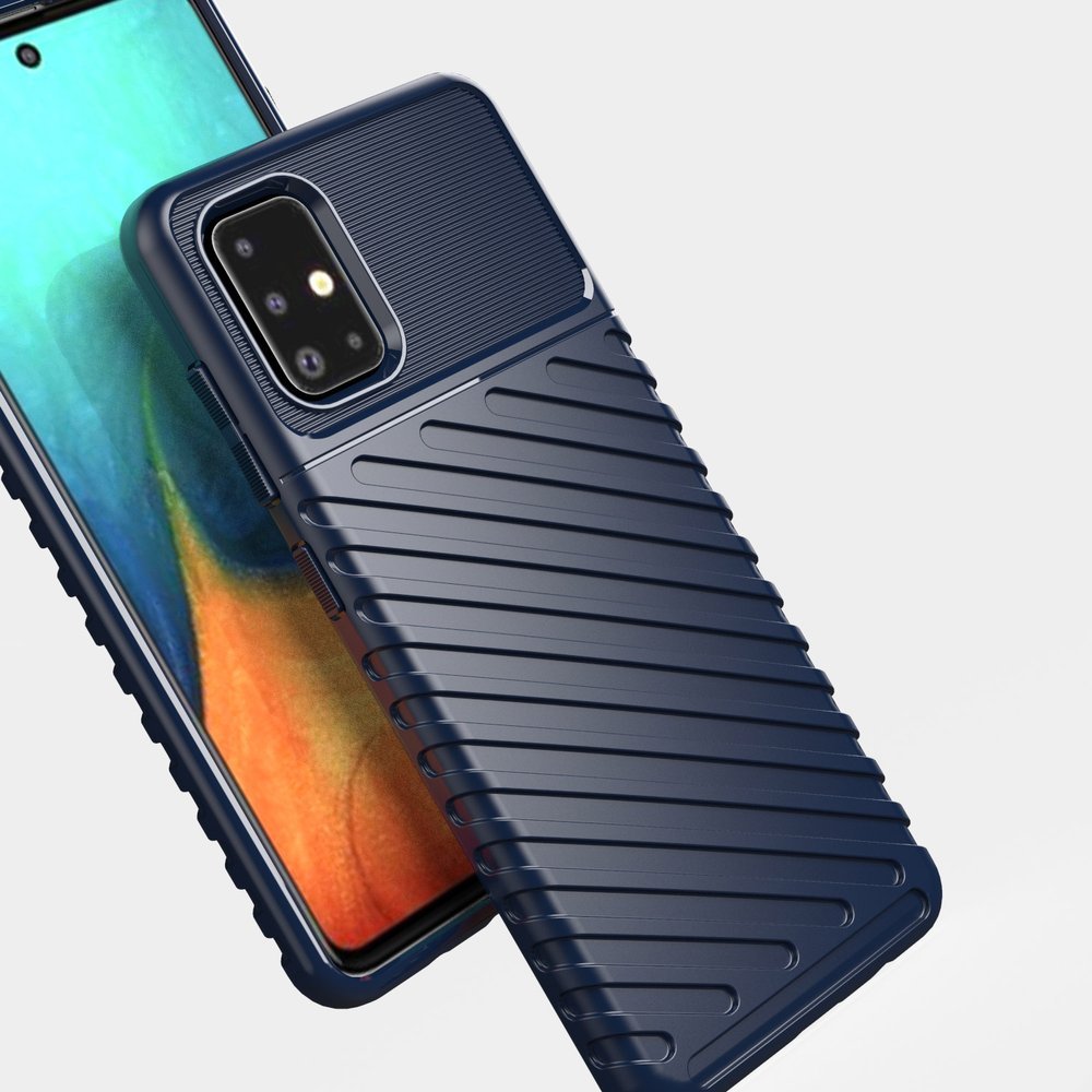 Capa Thunder capa flexível resistente resistente em TPU para Samsung Galaxy A51 azul