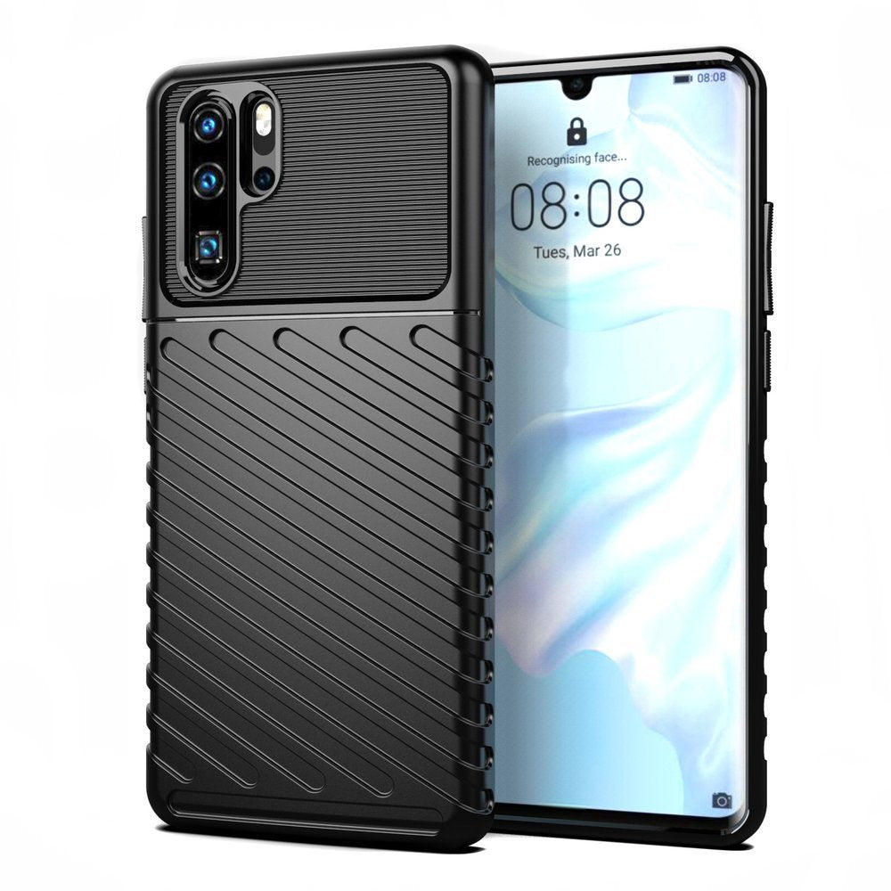 Capa Thunder Capa flexível resistente resistente em TPU para Huawei P30 Pro preta