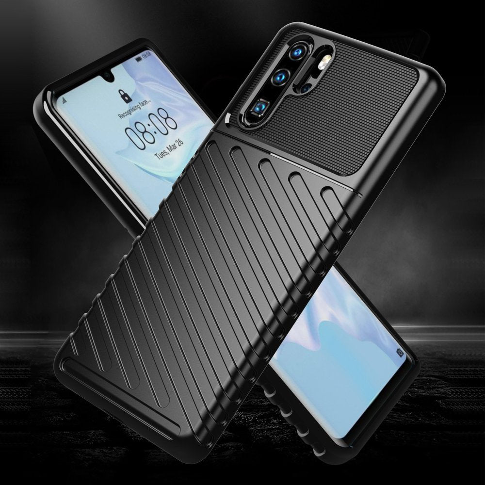 Capa Thunder Capa flexível resistente resistente em TPU para Huawei P30 Pro preta