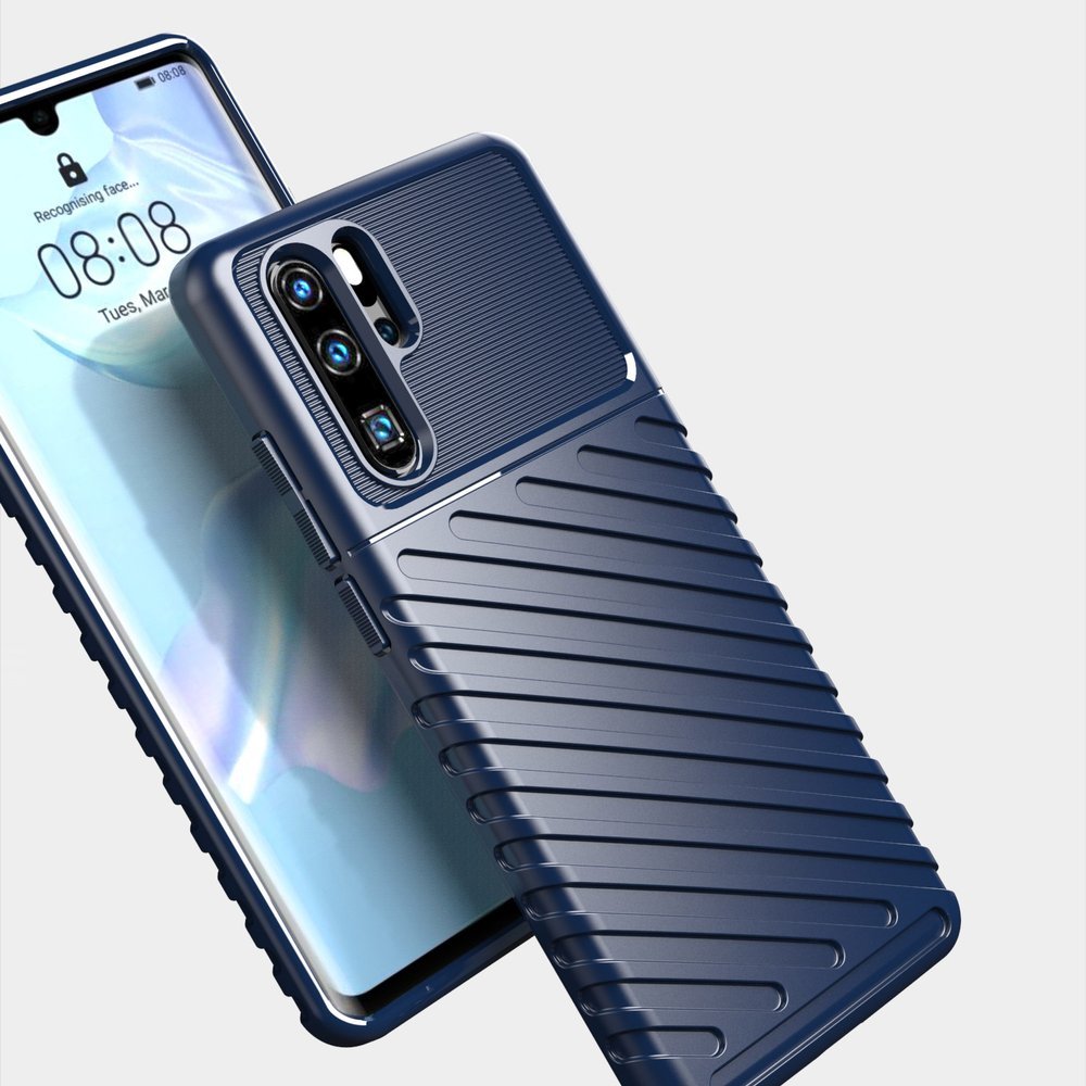 Capa Thunder Capa flexível resistente resistente em TPU para Huawei P30 Pro azul