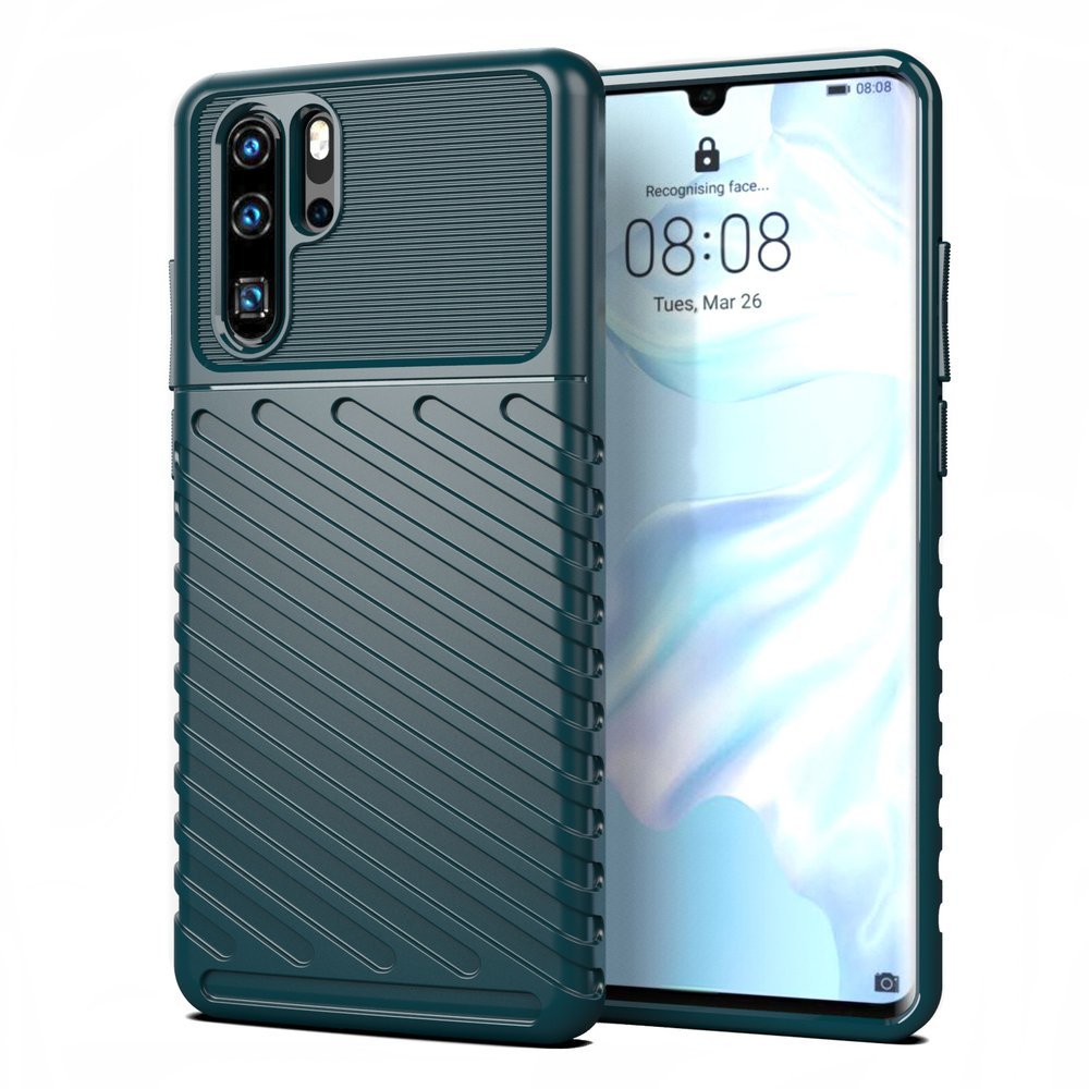 Capa Thunder Capa flexível resistente resistente e resistente de TPU para Huawei P30 Pro verde
