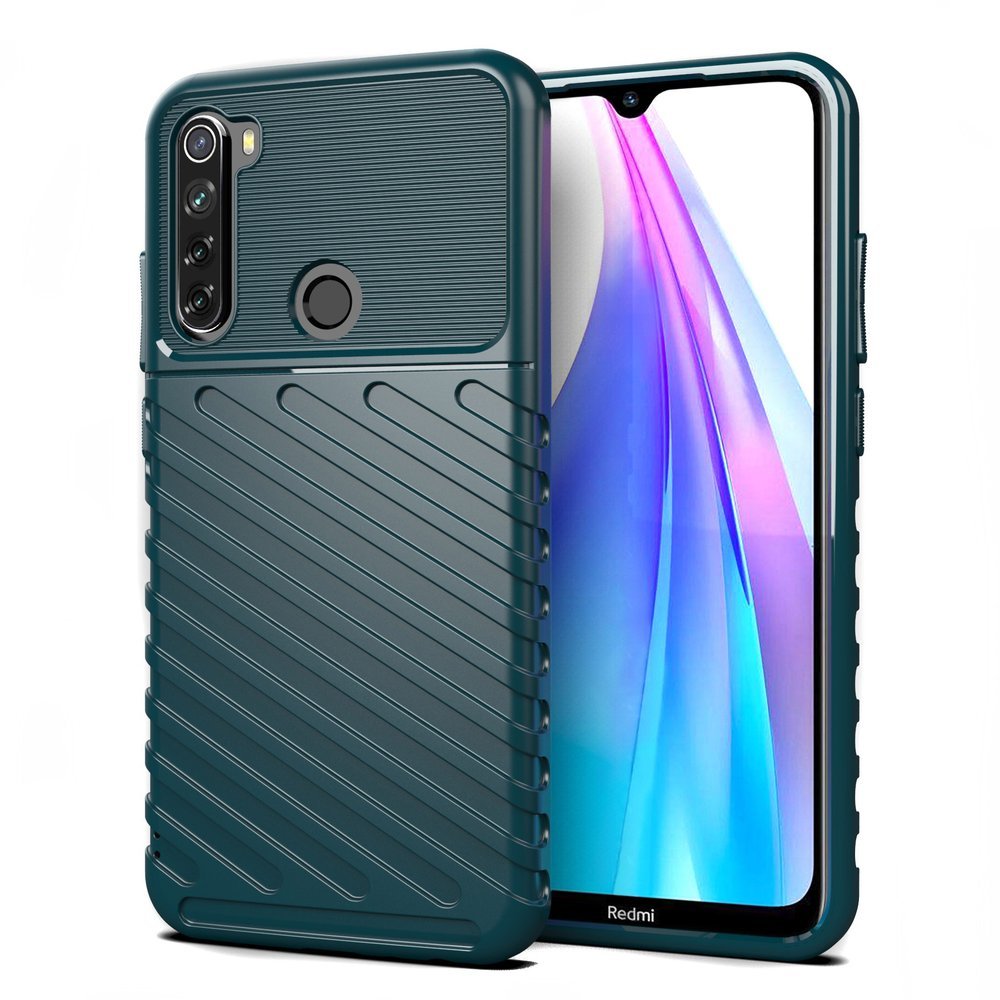 Capa Thunder Capa flexível resistente resistente em TPU para Xiaomi Redmi Note 8T verde