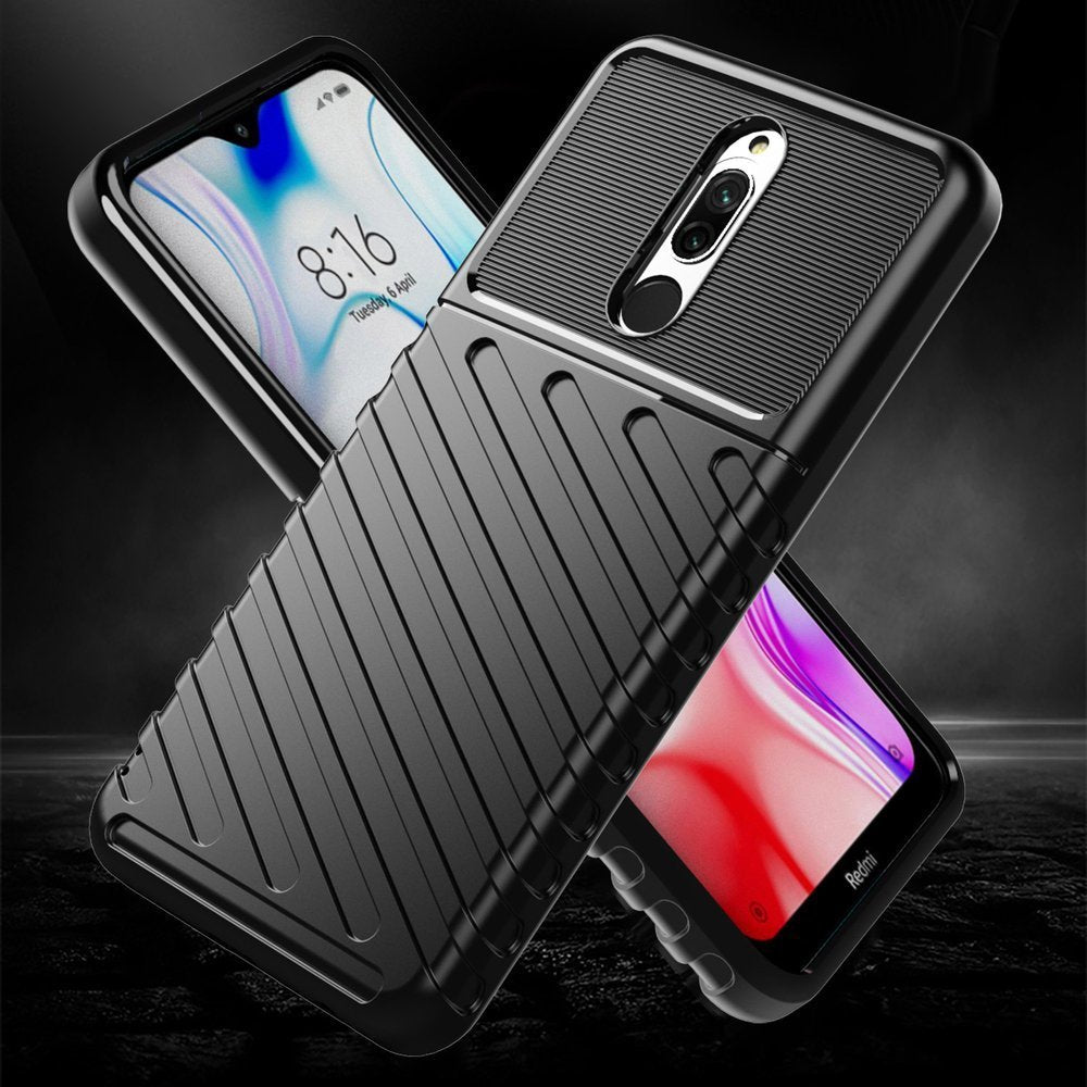 Capa Thunder Capa flexível resistente resistente em TPU para Xiaomi Redmi 8 preta