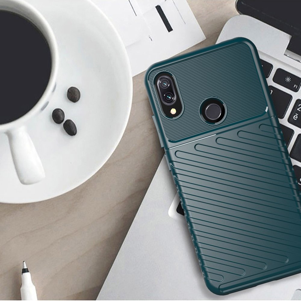 Capa Thunder capa flexível resistente resistente em TPU para Xiaomi Redmi Note 7 preta