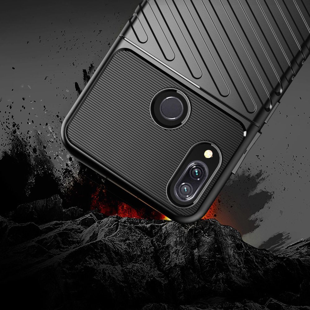 Capa Thunder capa flexível resistente resistente em TPU para Xiaomi Redmi Note 7 preta