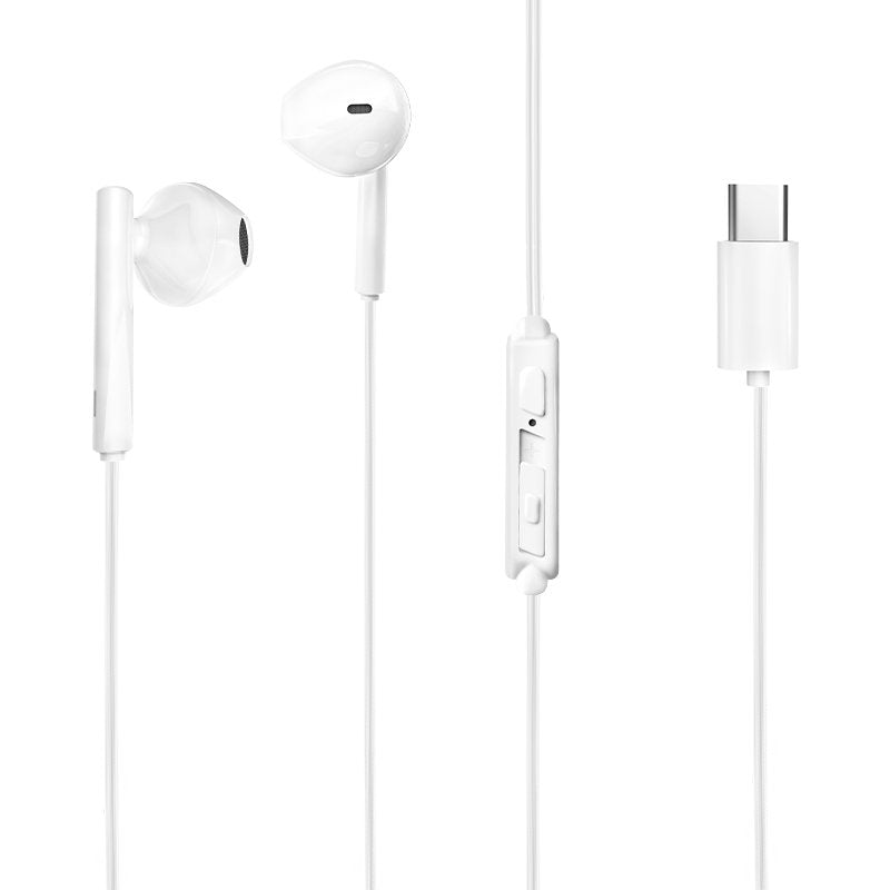 Auriculares Dudao Wired USB Tipo-C brancos (X3S branco)