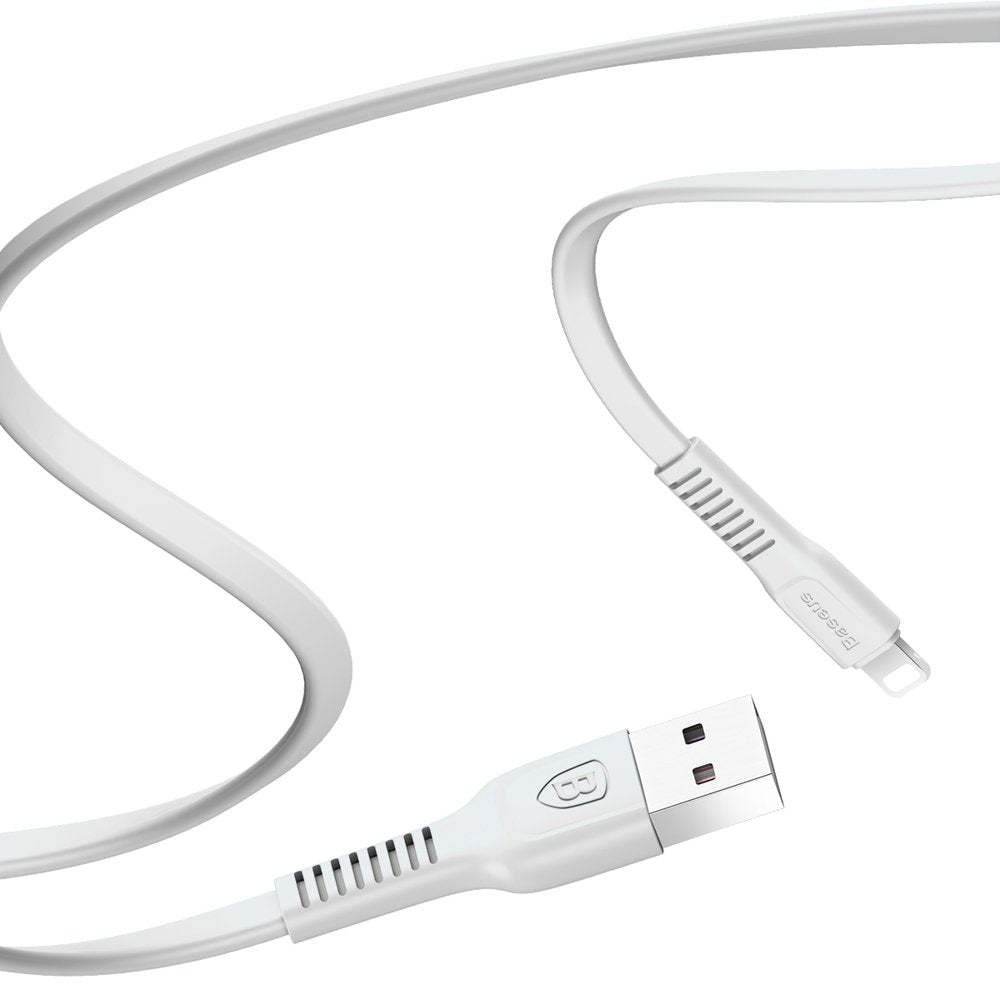 Baseus Tough flat USB - Lightning 2A 1m cabo branco (CALZY-B02)