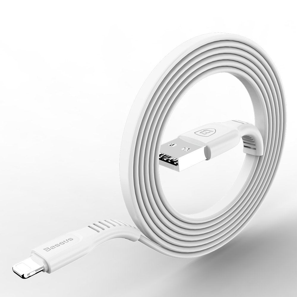Baseus Tough flat USB - Lightning 2A 1m cabo branco (CALZY-B02)