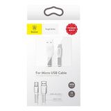 Baseus Tough flat USB - cabo micro USB 2A 1m branco (CAMZY-B02)