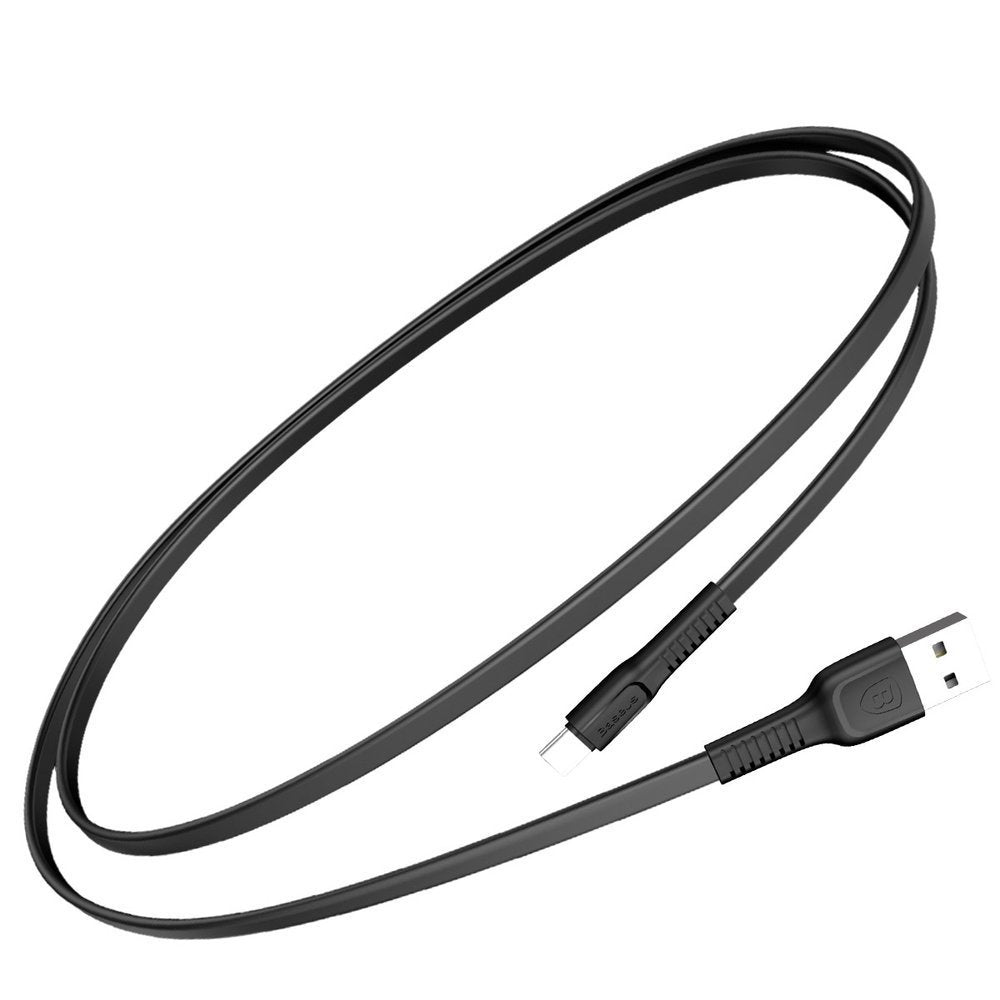 Baseus Tough flat USB - USB Tipo-C 2A 1m cabo preto (CATZY-B01)