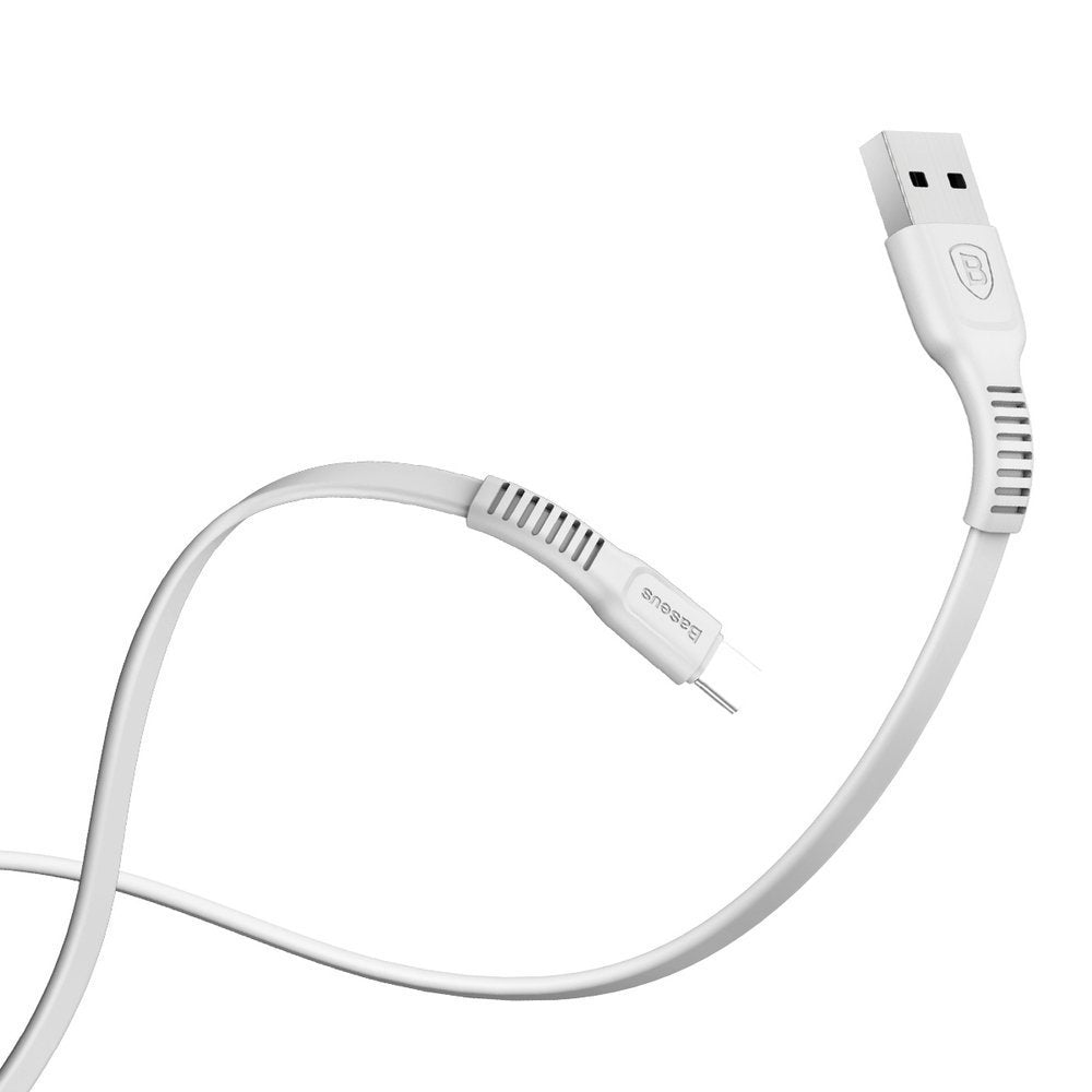 Baseus Tough flat USB - USB Tipo-C 2A 1m cabo branco (CATZY-B02)