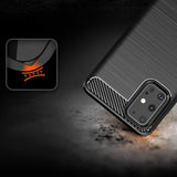 Capa carbono Capa flexível de TPU para Samsung Galaxy S20 Ultra preto