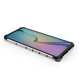 Capa de armadura de favo de mel com proteção de TPU para Samsung Galaxy S20 Ultra transparente