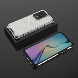 Capa de armadura de favo de mel com proteção de TPU para Samsung Galaxy S20 Ultra transparente