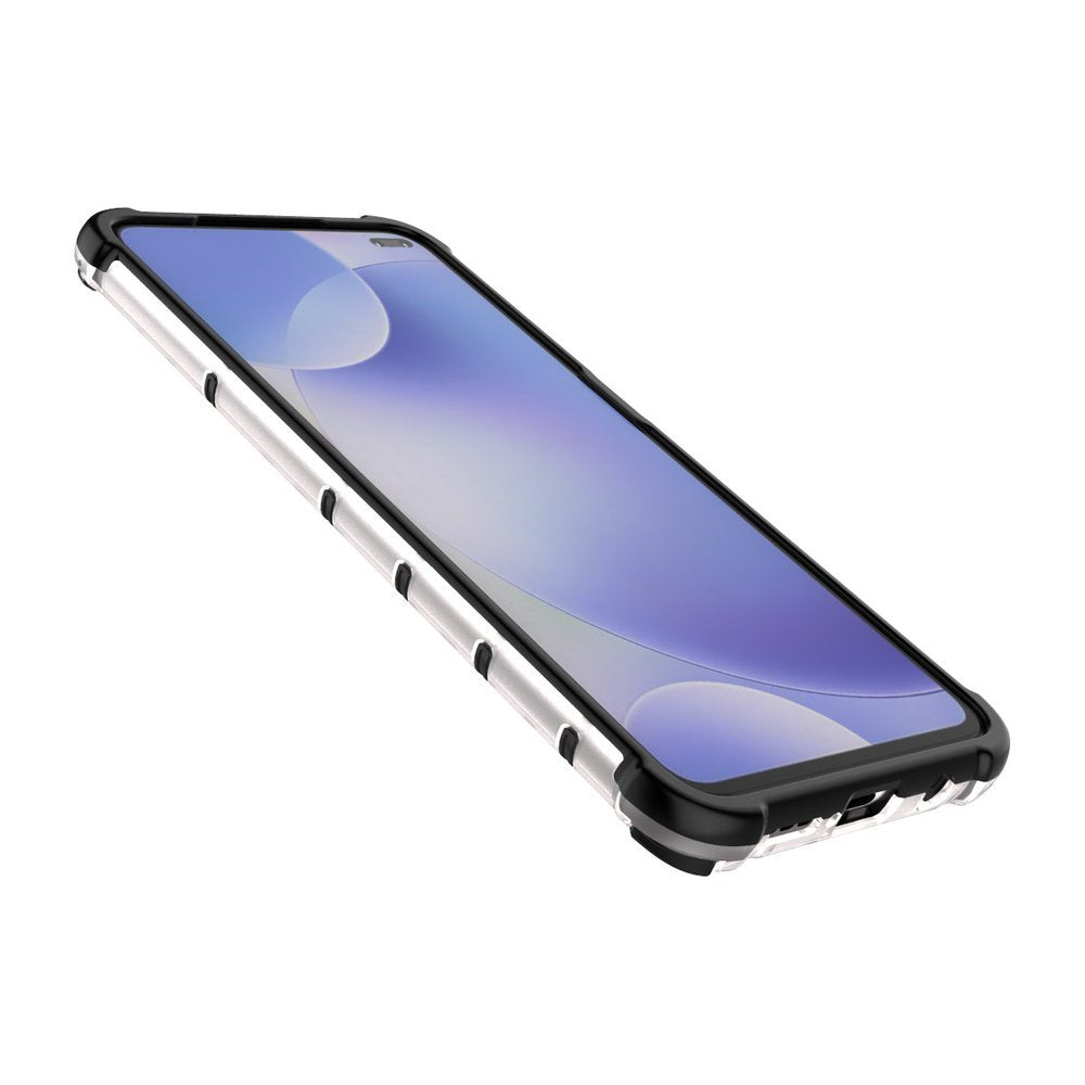 Capa de armadura de favo de mel com pára-choque de TPU para Xiaomi Redmi K30 transparente