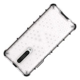 Capa de armadura de favo de mel com pára-choque de TPU para Xiaomi Redmi K30 transparente