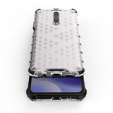 Capa de armadura de favo de mel com pára-choque de TPU para Xiaomi Redmi K30 transparente