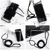 Capa de bolsa de gel TPU de gel para corda capa de bolsa com cordão para Xiaomi Redmi Note 7 transparente