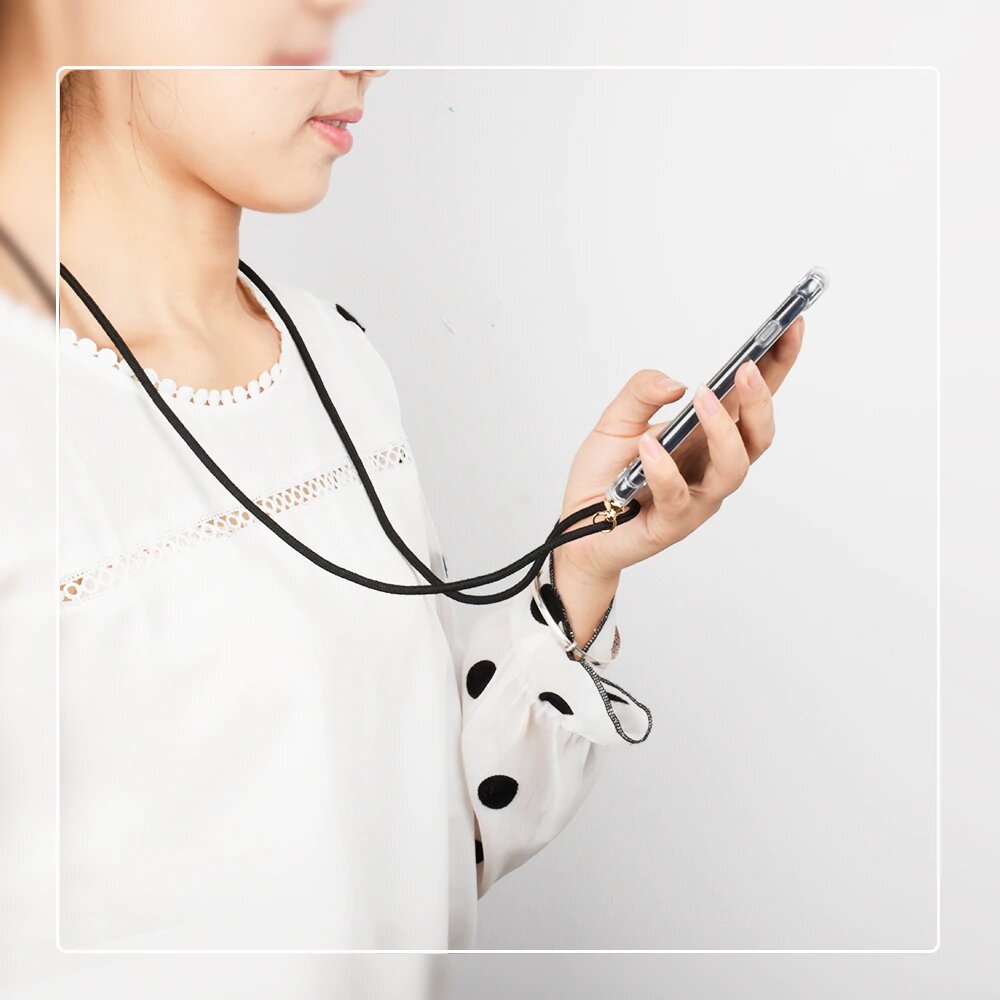 Capa de bolsa de gel TPU de gel para corda com cordão para Samsung Galaxy S8 transparente