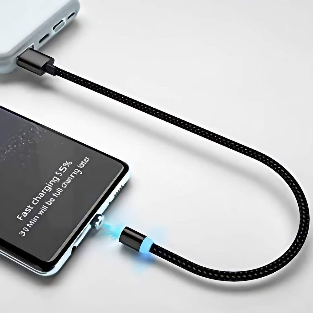 Adaptador de plugue para cabo USB magnético micro USB prata
