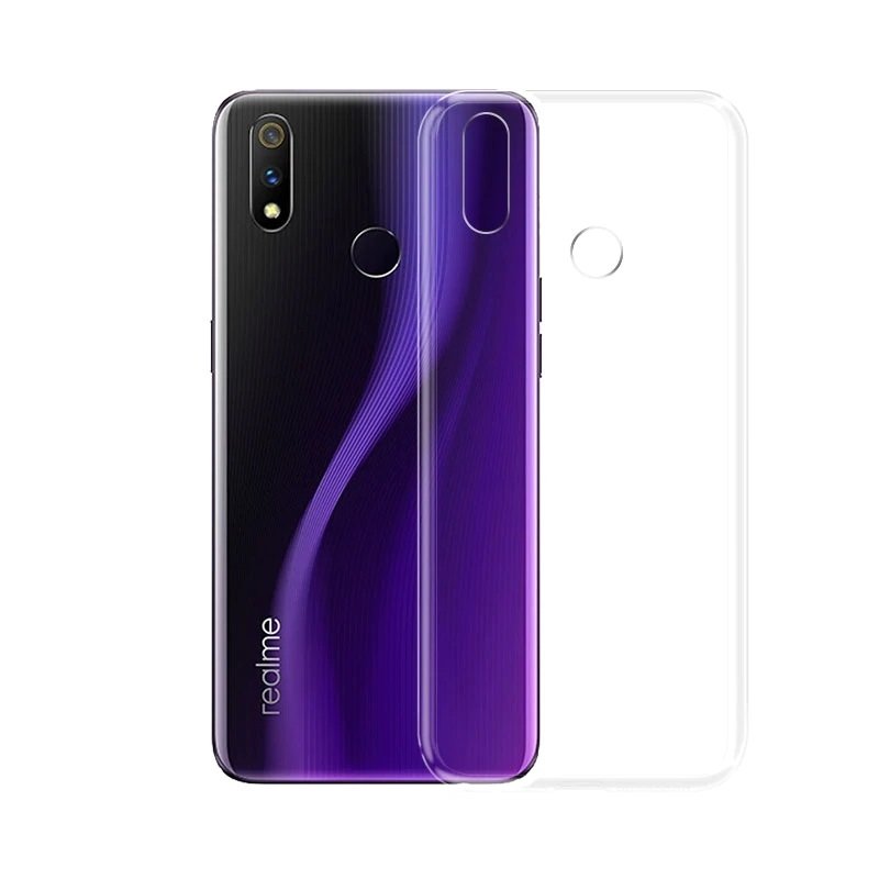 Capa de gel TPU Ultra Clear 05 mm para Realme 5 transparente
