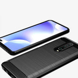 Capa carbono Capa flexível de TPU para Xiaomi Redmi K30 azul