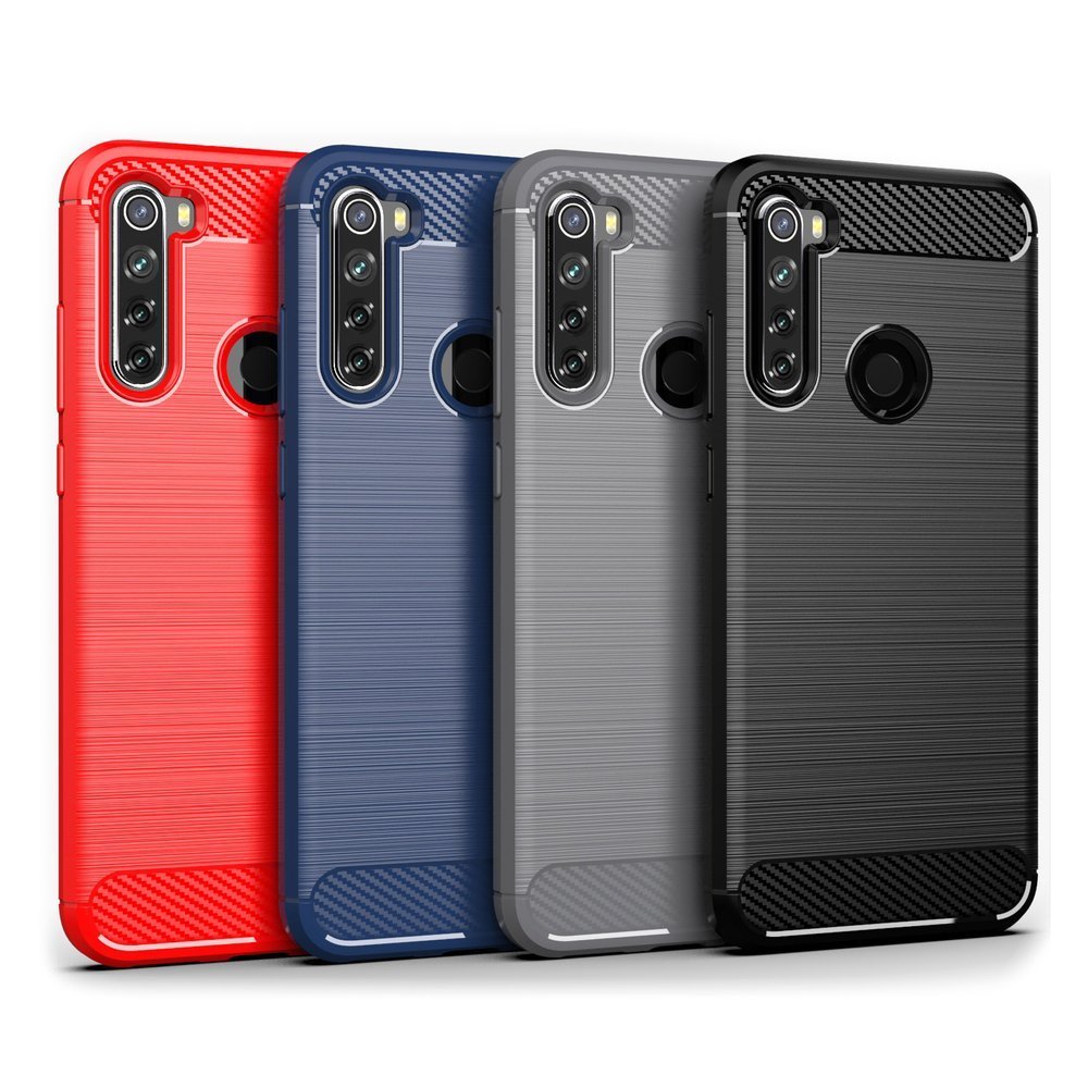 Capa carbono Capa flexível em TPU para Xiaomi Redmi Note 8T azul