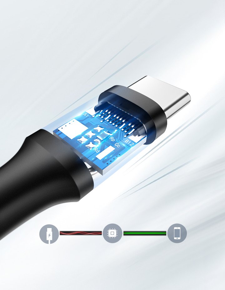 Ugreen USB - cabo USB Tipo-C 2 A 1m preto (60116)