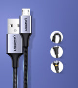 Ugreen USB - cabo micro USB 05m cinza (60145)