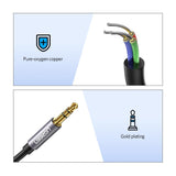 Ugreen AUX 35 mm cabo de extensão de minijack 1m prata (10592)