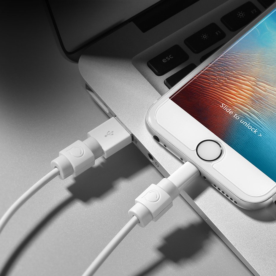Tampa protetora do plugue do cabo Ugreen 6x para cabo original Lightning branco (40705)