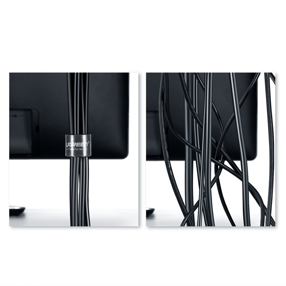 Organizador de cabo Ugreen com alças de velcro 2m preto (40354)