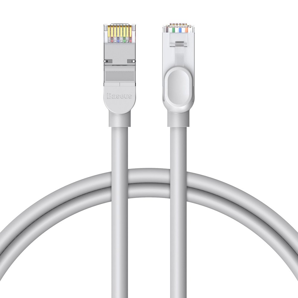 Cabo de patchcord Ethernet Baseus RJ45 Cat 6 UTP 1000 Mbps 1 m cinza (PCWL-G0G)