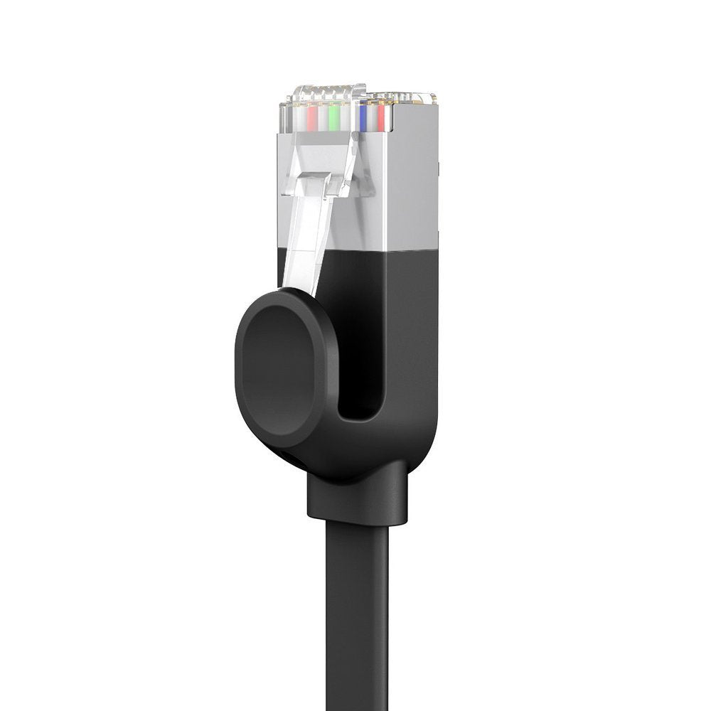 Cabo de patchcord Ethernet plano Baseus RJ45 Cat 6 1000 Mbps 05 m preto (PCWL-A01)