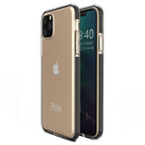 Capa protetora de gel TPU transparente com moldura colorida para iPhone 11 Pro Max preto